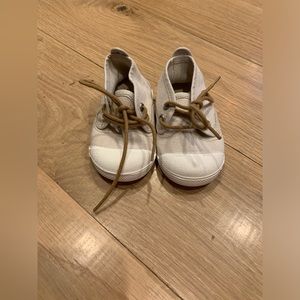Zara Canvas Baby Shoes Beige / Ecru Size 3
